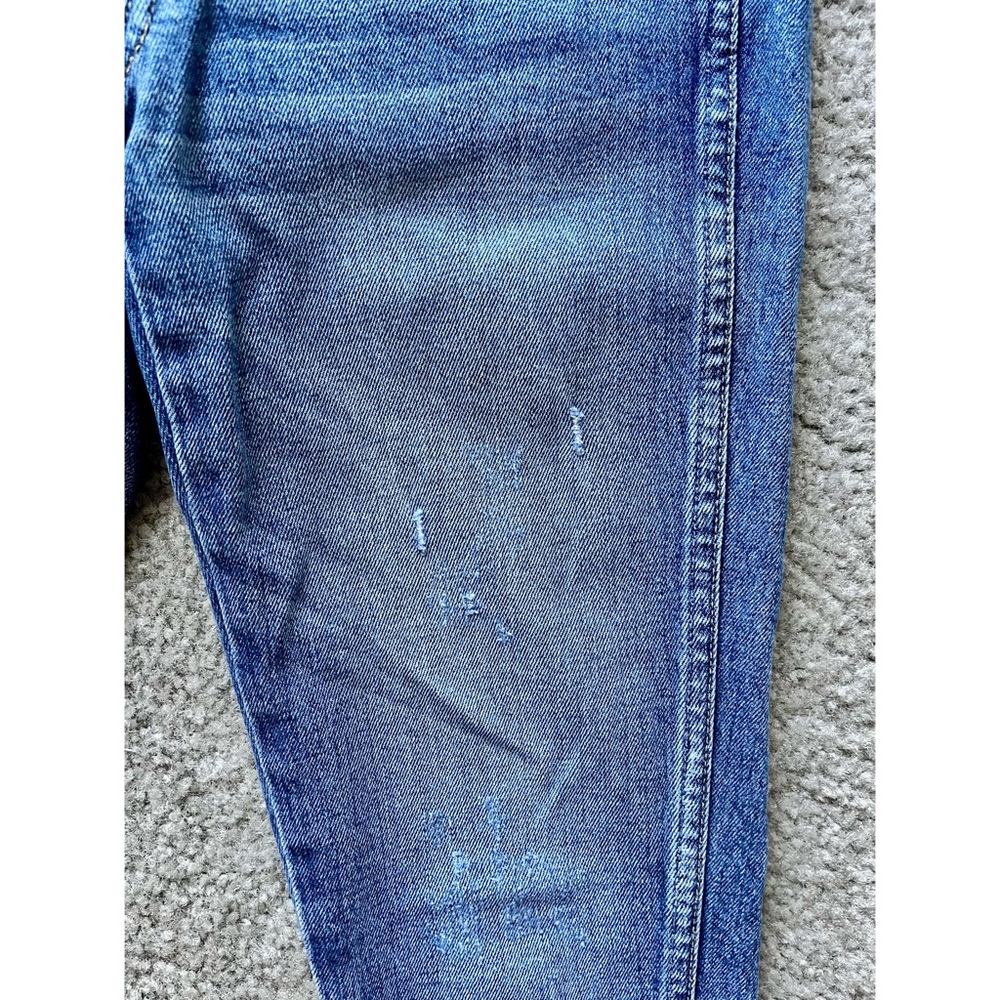 AMO Twist Dive Bar Skinny Jeans Size 24 Women’s Blue Crop Mid Rise 100% Cotton - Picture 8 of 11